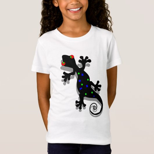 Funky Gecko T-shirt voor kinderen (Voorkant)