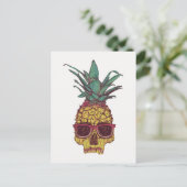 Funky Geek Cool Pineappel Punk Briefkaart (Staand voorkant)