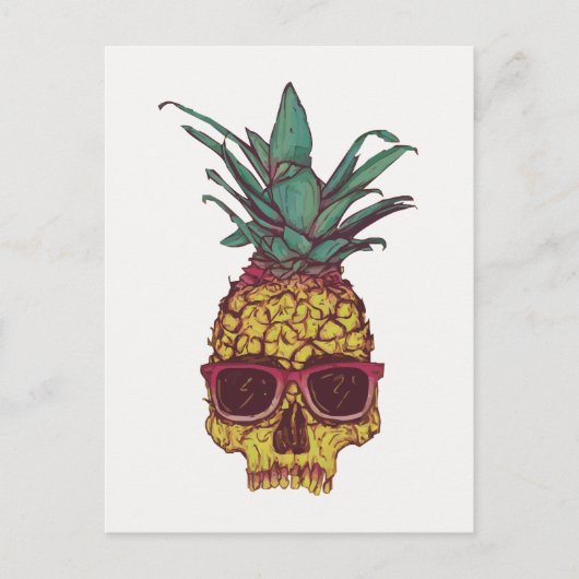 Funky Geek Cool Pineappel Punk Briefkaart (Voorkant)