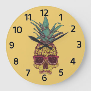Funky Geek Cool Pineappel Punk Grote Klok