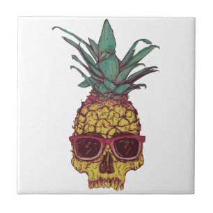 Funky Geek Cool Pineappel Punk Tegeltje
