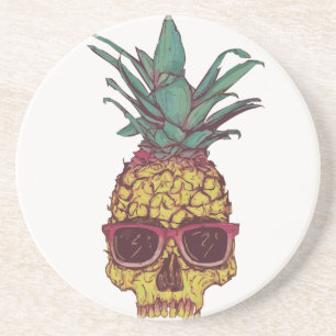 Funky Geek Cool Pineappel Punk Zandsteen Onderzetter