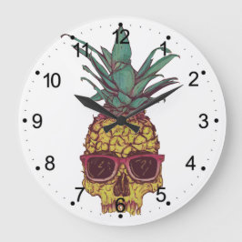 Funky Geek Cool Pineapple Punk Design Grote Klok