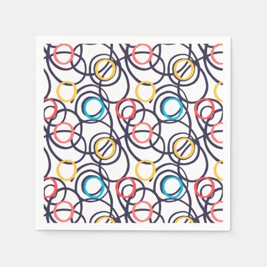 Funky gekrabbelde krabbels servet (Voorkant)