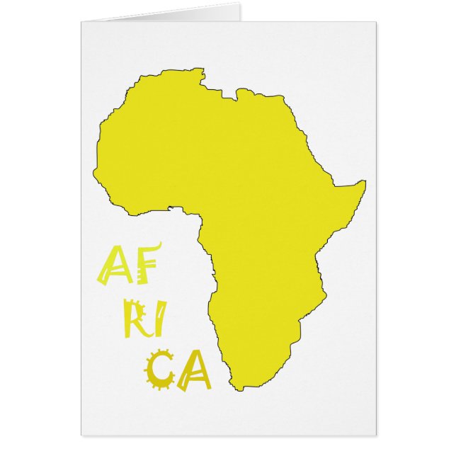 Funky Gele Afrika Kaart (Voorkant)