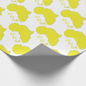 Funky Gele Afrika Kaart Cadeaupapier (Hoek)