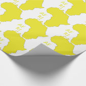 Funky Gele Afrika Kaart Cadeaupapier (Hoek)