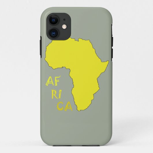 Funky Gele Afrika Kaart Case-Mate iPhone Case (Achterkant)