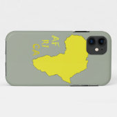 Funky Gele Afrika Kaart Case-Mate iPhone Case (Achterkant (horizontaal))