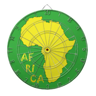 Funky Gele Afrika Kaart Dartbord
