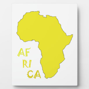 Funky Gele Afrika Kaart Fotoplaat