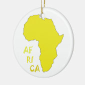 Funky Gele Afrika Kaart Keramisch Ornament (Links)