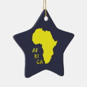 Funky Gele Afrika Kaart Keramisch Ornament (Rechts)