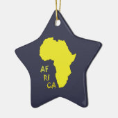 Funky Gele Afrika Kaart Keramisch Ornament (Links)
