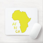 Funky Gele Afrika Kaart Muismat (Met muis)