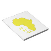 Funky Gele Afrika Kaart Notitieblok (Schuin)