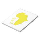 Funky Gele Afrika Kaart Notitieblok (Linkerzijde)
