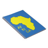 Funky Gele Afrika Kaart Notitieboek (Rechterzijde)