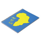 Funky Gele Afrika Kaart Notitieboek (Linkerzijde)