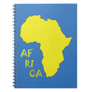 Funky Gele Afrika Kaart Notitieboek