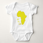 Funky Gele Afrika Kaart Romper (Voorkant)