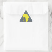 Funky Gele Afrika Kaart Sticker (Tas)