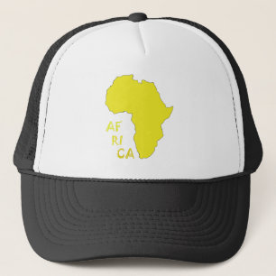 Funky Gele Afrika Kaart Trucker Pet