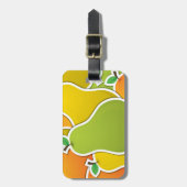 Funky gemengde peren bagagelabel (Voorkant verticaal)