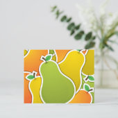 Funky gemengde peren briefkaart (Staand voorkant)