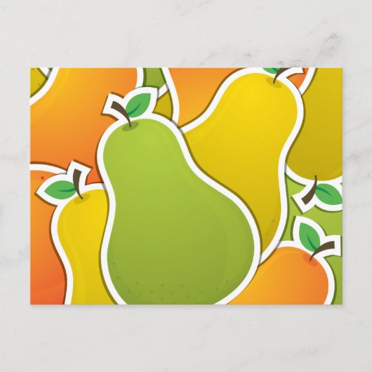 Funky gemengde peren briefkaart (Voorkant)