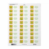 Funky gemengde peren etiket (Full Sheet)