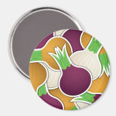 Funky gemengde uien magneet (Voorkant / Achterkant)