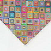 Funky Geometric Granny Style Squares Fleece Deken (Hoek)