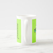 Funky Geometric Monogram Green Porselein Kop (Achterkant)