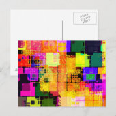 Funky Geometric Multicolored Design Briefkaart (Voorkant / Achterkant)