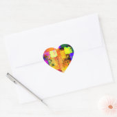 Funky Geometric Multicolored Design Hart Sticker (Envelop)