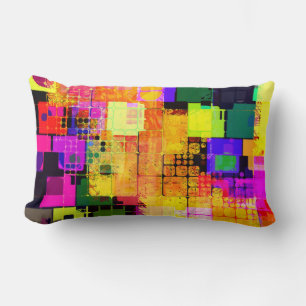 Funky Geometric Multicolored Design Kussen