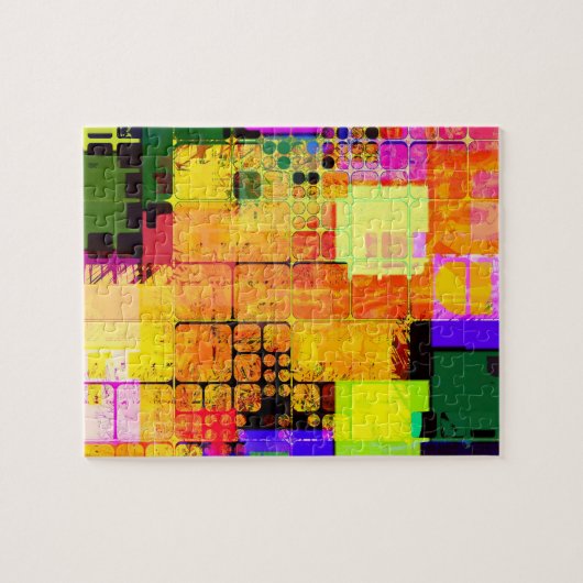 Funky Geometric Multicolored Design Legpuzzel (Horizontaal)
