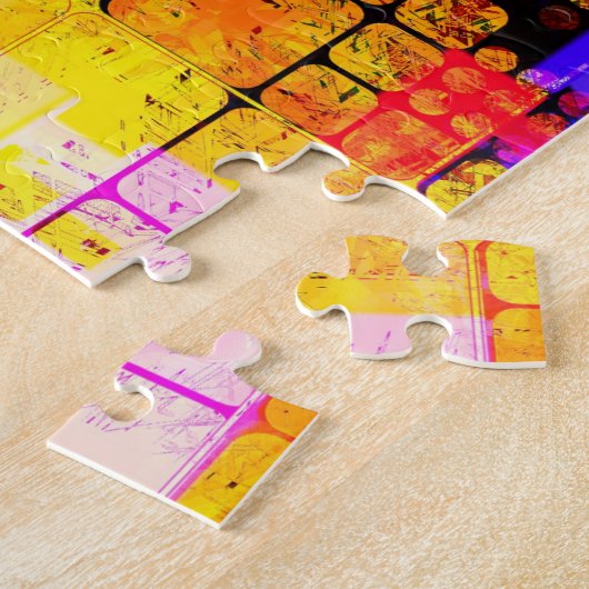 Funky Geometric Multicolored Design Legpuzzel (Zijkant)