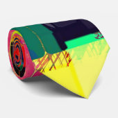 Funky Geometric Multicolored Design Stropdas (Opgerold)