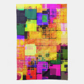 Funky Geometric Multicolored Design Theedoek (Verticaal)