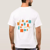 Funky Geometric Squares mid-century Retro T-shirt (Achterkant)