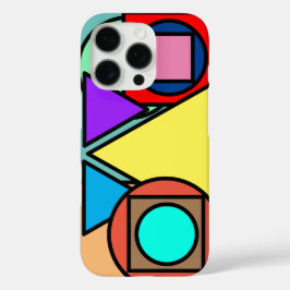 Funky Geometrisch Kleur Vorm Patroon iPhone 16 Pro Hoesje