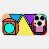 Funky Geometrisch Kleur Vorm Patroon Case-Mate iPhone Case (Achterkant (horizontaal))
