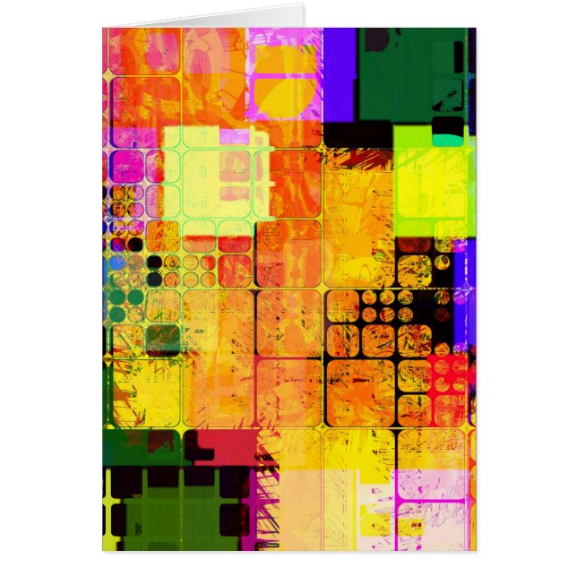 Funky geometrisch meerkleurig ontwerp (Voorkant)