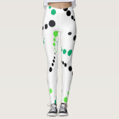 Funky Geometrische Abstracte Kunst Onverschrokken Leggings (Voorkant)