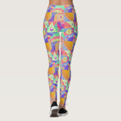 Funky Geometrische Design Multicolor Dames Leggings (Achterkant)