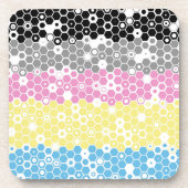 Funky Geometrische Mod Abstracte Polygender Pride Bier Onderzetter (Voorkant)
