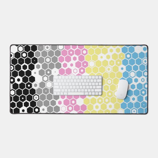 Funky Geometrische Mod Abstracte Polygender Pride Bureaumat (Keyboard & Muis)