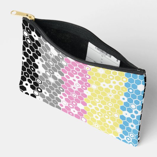 Funky Geometrische Mod Abstracte Polygender Pride Etui (Open)